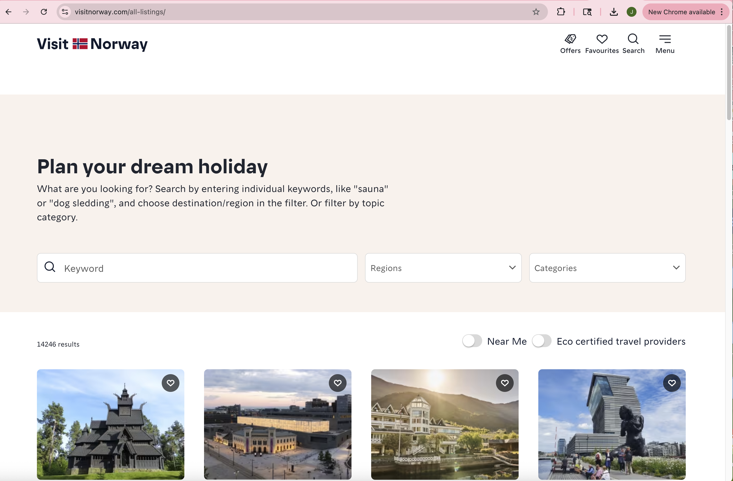 Visit Norway Website